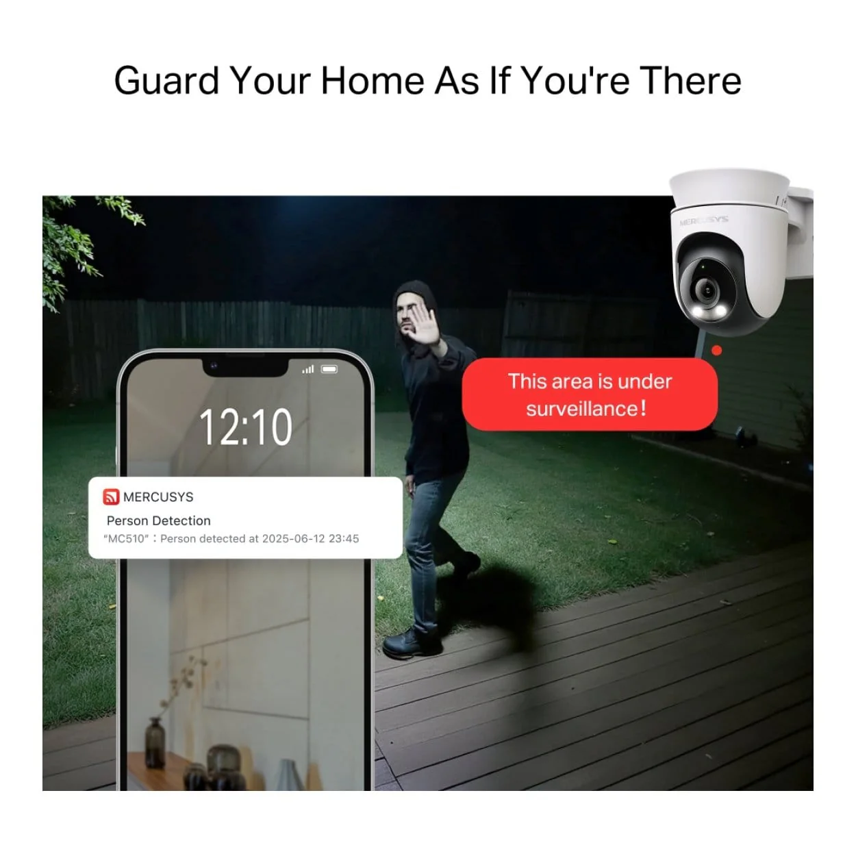 Mercusys MC510 Outdoor Pan/Tilt Security Wi-Fi Camera - Image 6