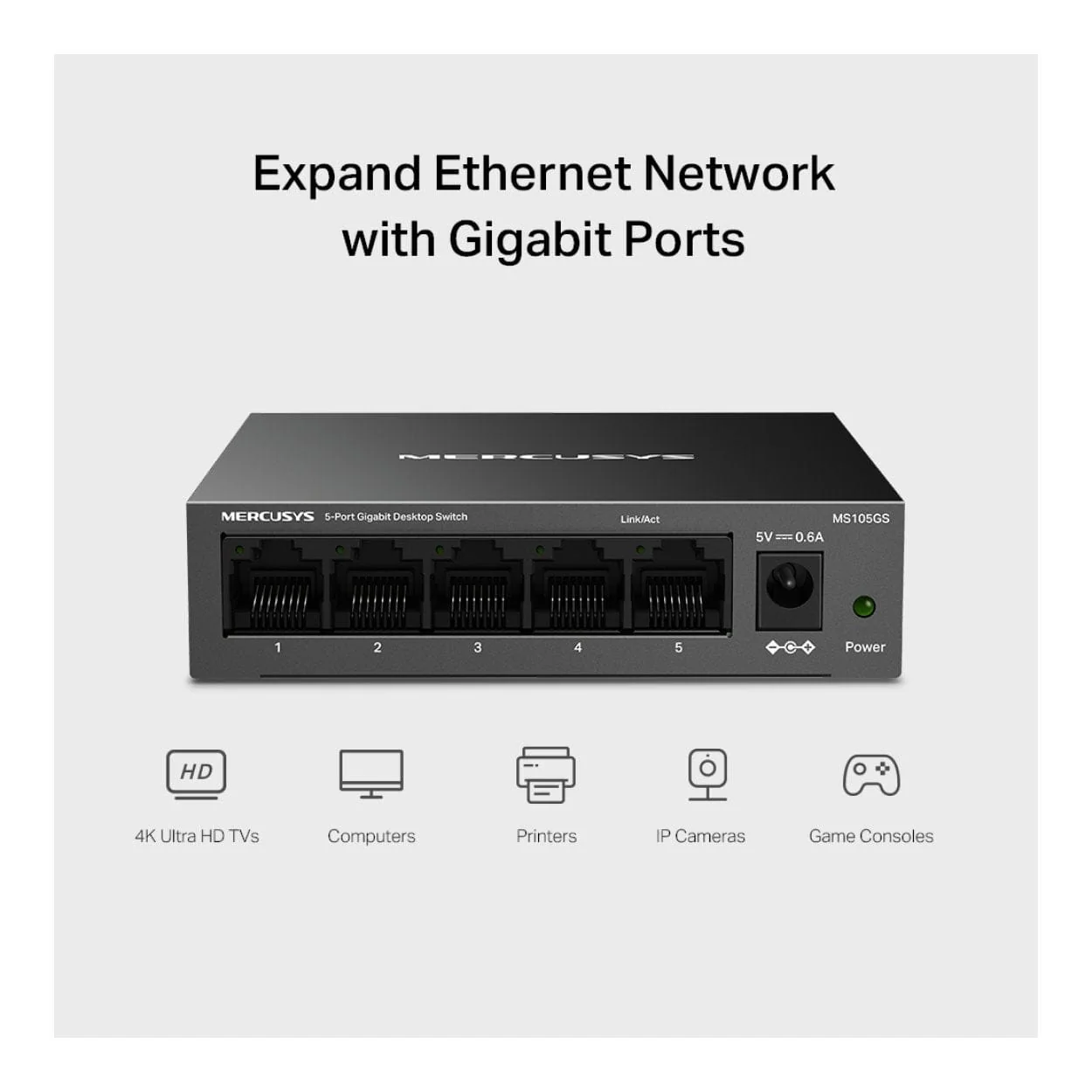 Mercusys MS105GS 5-Port Gigabit Desktop Switch - Image 6