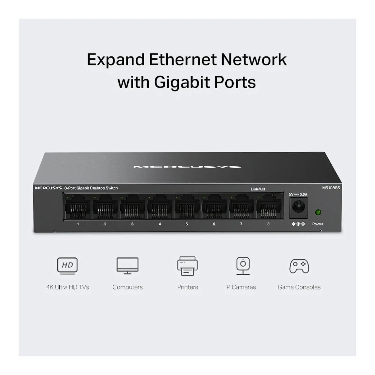 Mercusys MS108GS 8-port Gigabit Desktop Switch - Image 5
