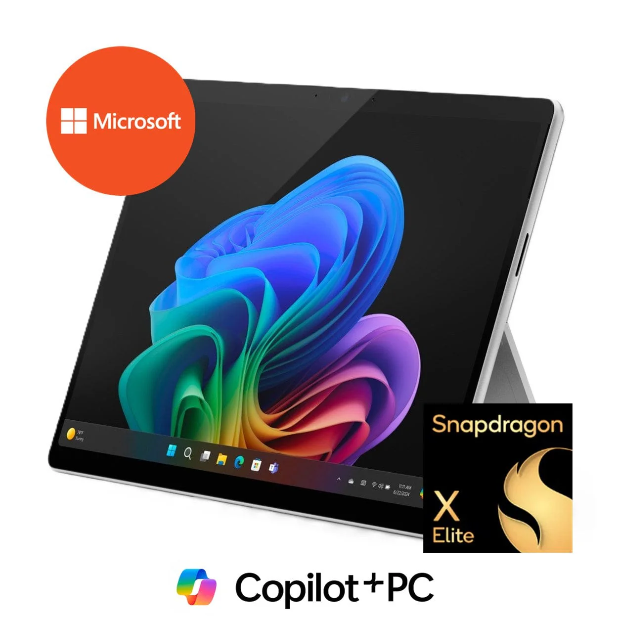Microsoft Surface Pro 11 13-inch OLED PixelSense Tablet - Snapdragon X Elite 512GB SSD 16GB RAM 5G Win 11 Pro Platinum - Image 2