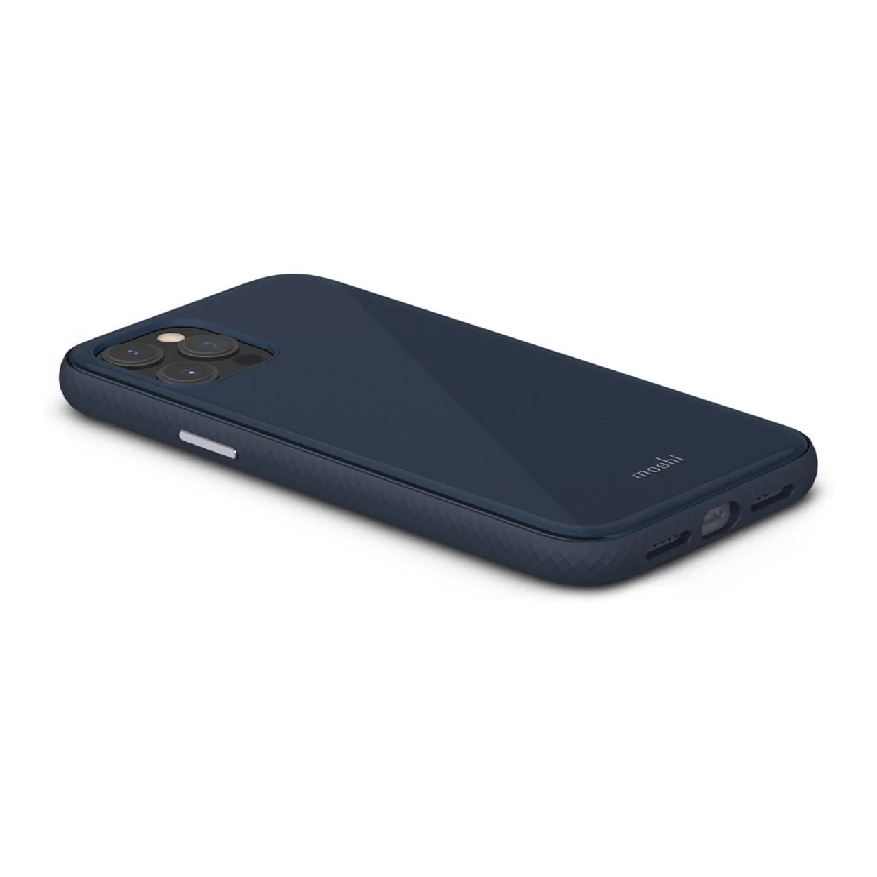 Moshi iGlaze SnapTo Slim Hardshell Case for iPhone 12 Pro Max - Slate Blue 99MO113533 - Image 3