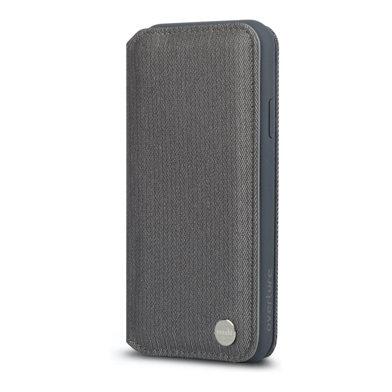 Moshi Overture Premium Wallet Case for iPhone XS Max - Herringbone Grey 99MO091052 - Image 2