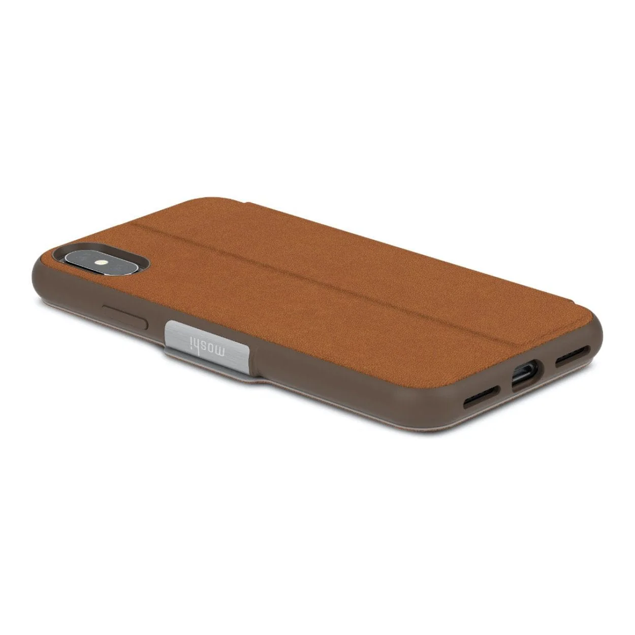 Moshi SenseCover Portfolio Case for iPhone X - Caramel Brown 99MO072731 - Image 4