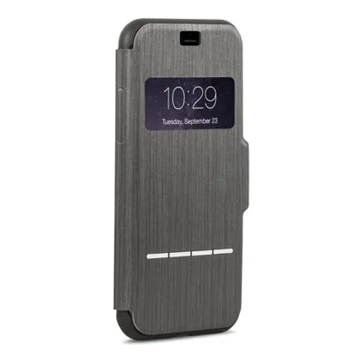 Moshi SenseCover Touch-Sensitive Flip Case for iPhone 8 Plus - Steel Black 99MO072009 - Image 3