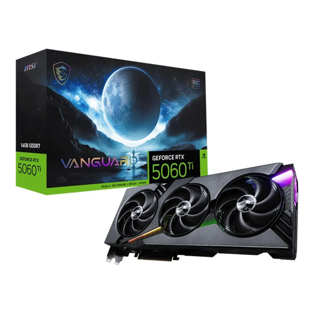 MSI GeForce RTX 5060 TI 16G Vanguard SOC 16GB GDDR7 Graphics Card