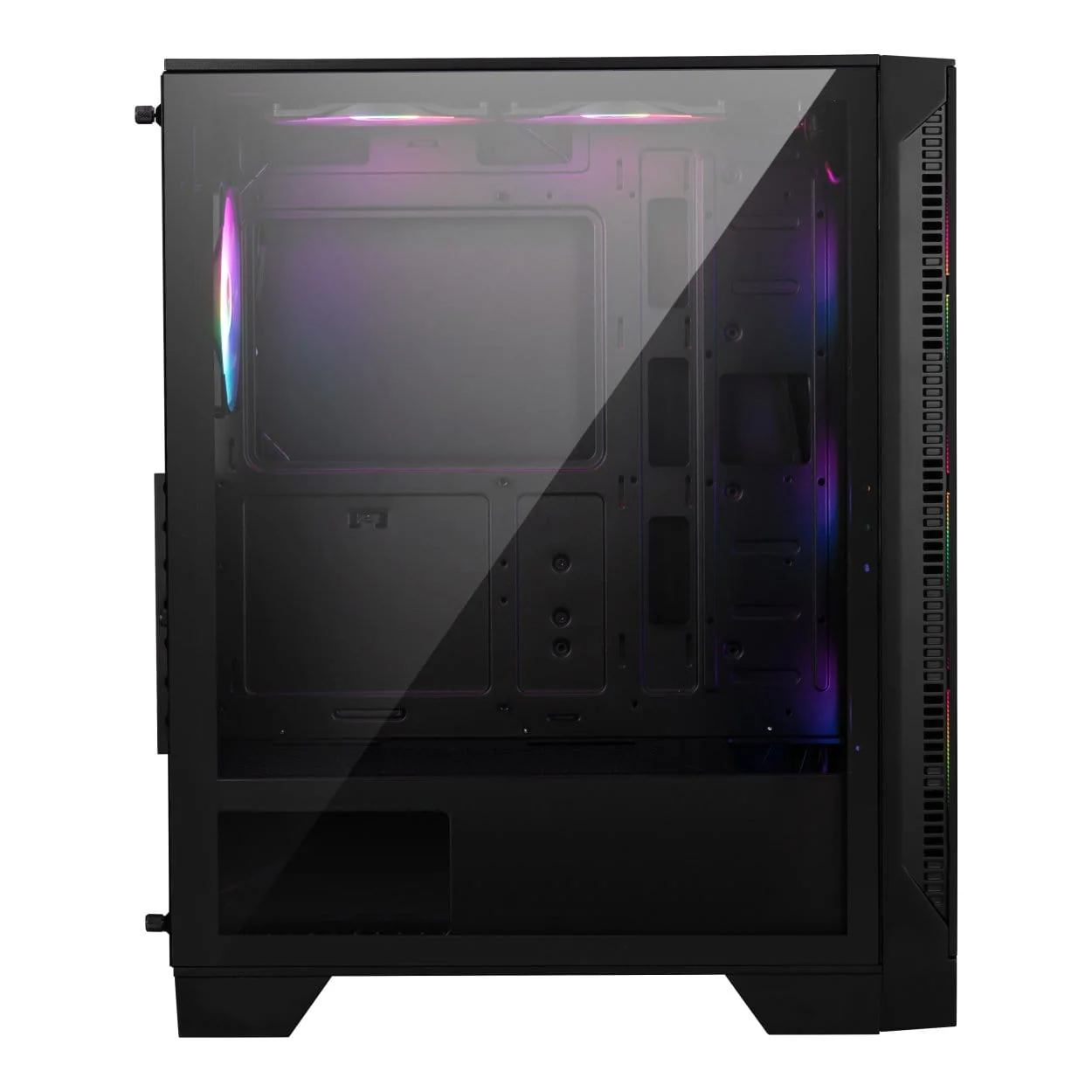 MSI MAG Forge 120A Airflow Static RGB Tempered Glass Steel Mesh ATX Mid-Tower PC Case Black - Image 3