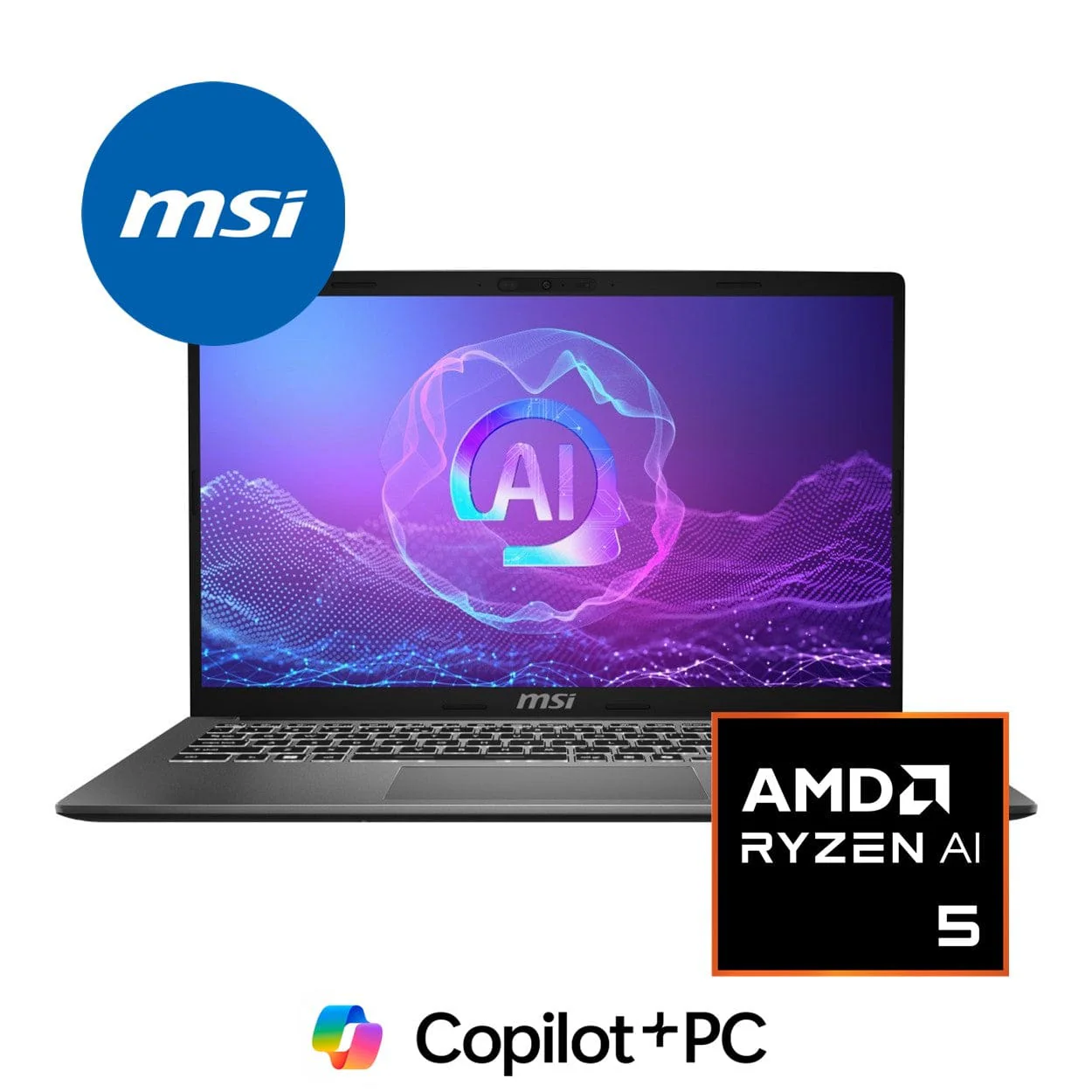 MSI Modern A15 AI+ F3HMG-012ZA 15.6-inch FHD AI Laptop - AMD Ryzen 5 330 512GB SSD 16GB RAM Win 11 Home - Image 2
