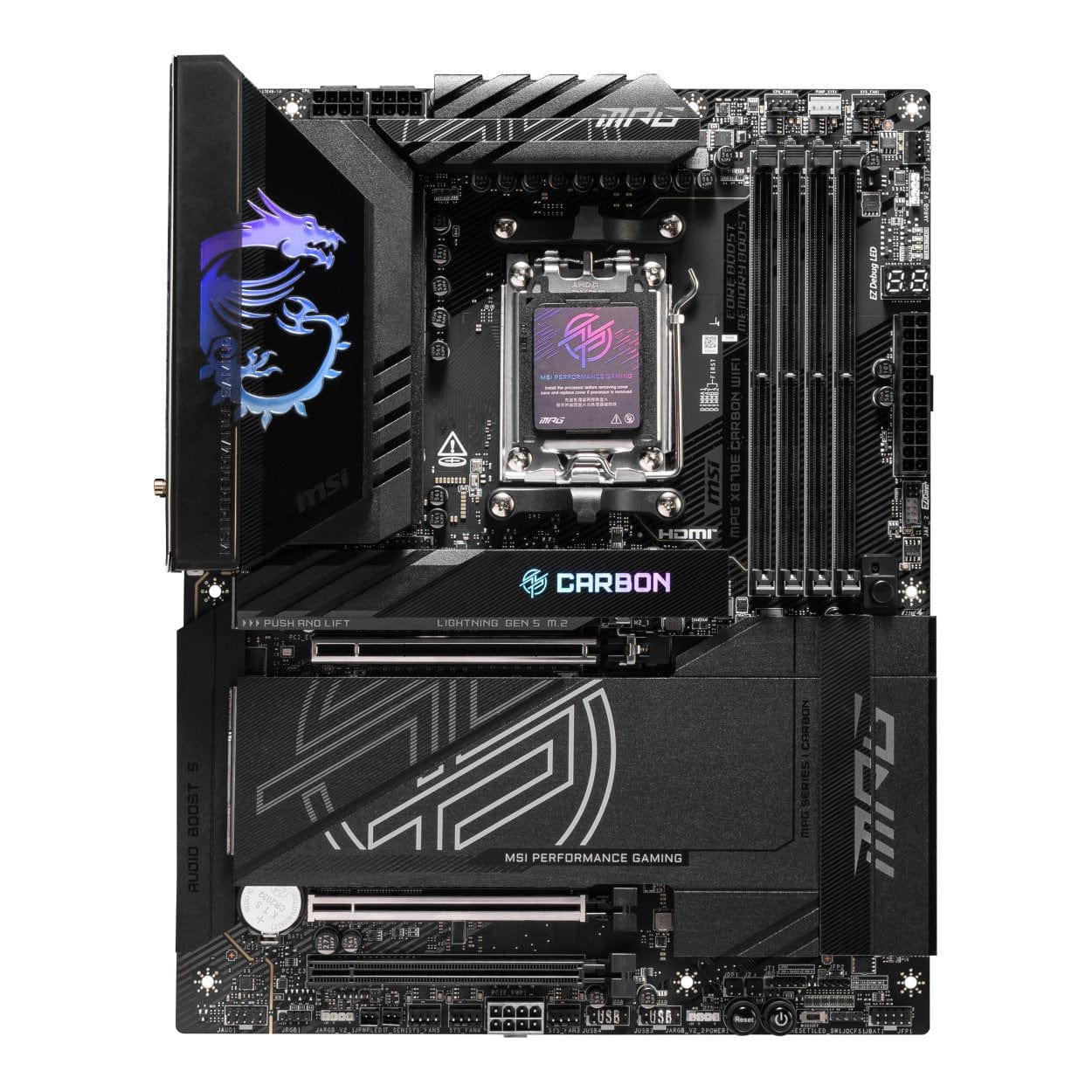 MSI MPG X870E Carbon Wi-Fi AMD Socket AM5 ATX Motherboard - Image 2