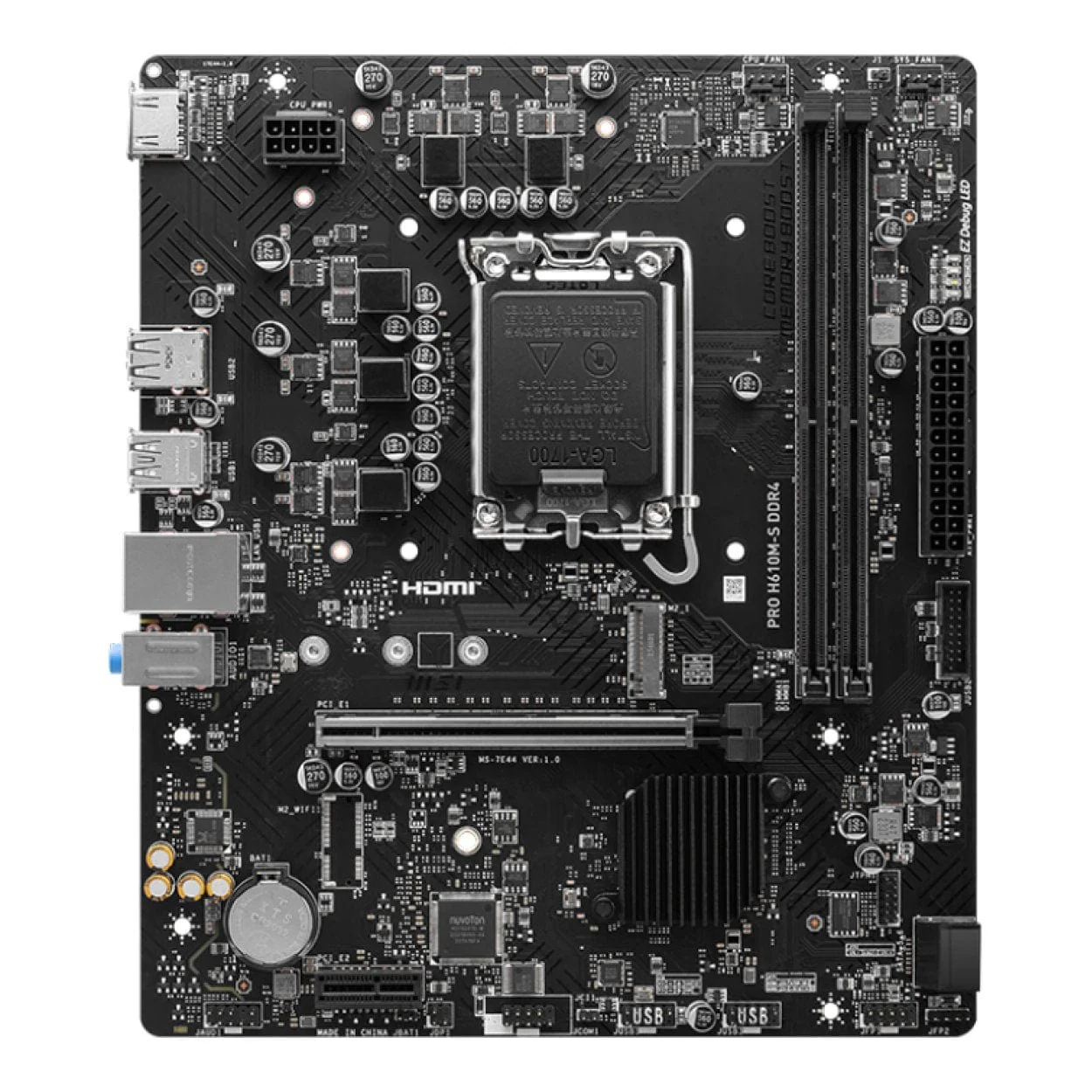 MSI PRO H610M-S DDR4 Intel LGA 1700 Micro-ATX Motherboard - Image 2
