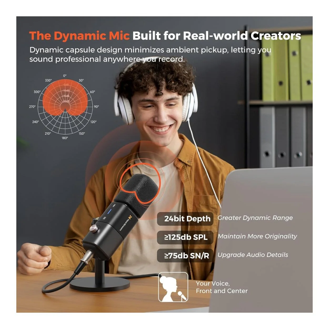 NearStream AM15X Streaming AI Noise-Canceling Dynamic Microphone - Image 6