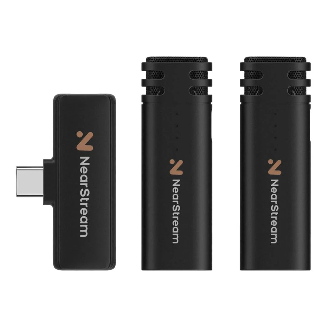 NearStream AWM10T-P AI Noise-Canceling Mini Wireless Microphones