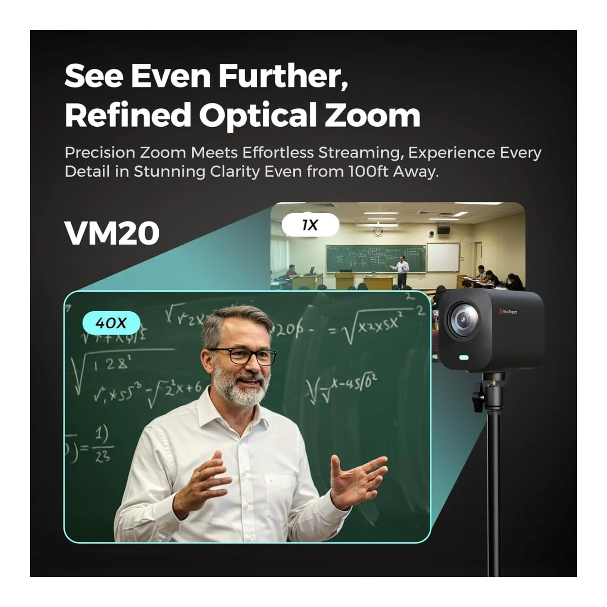 NearStream VM20 4K 5MP AI Noise-Canceling Streaming Camera - Image 5