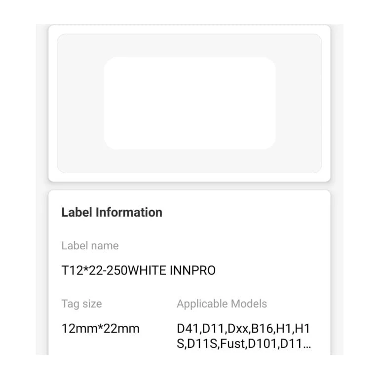 Niimbot NB101 12x22mm Labels - 260 per Roll White - Image 3