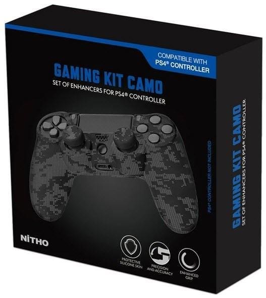 Nitho PS4 Gaming Kit Non Slip Grip Set for PS4 Controllers - Camo PS4-PGMK-PB
