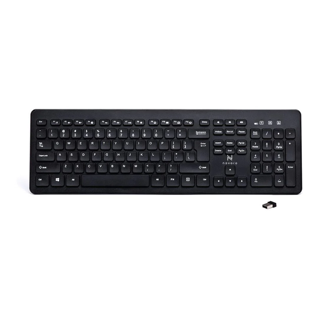 Novaro Rechargeable Wireless Keyboard Black NOVKBM002FOLD
