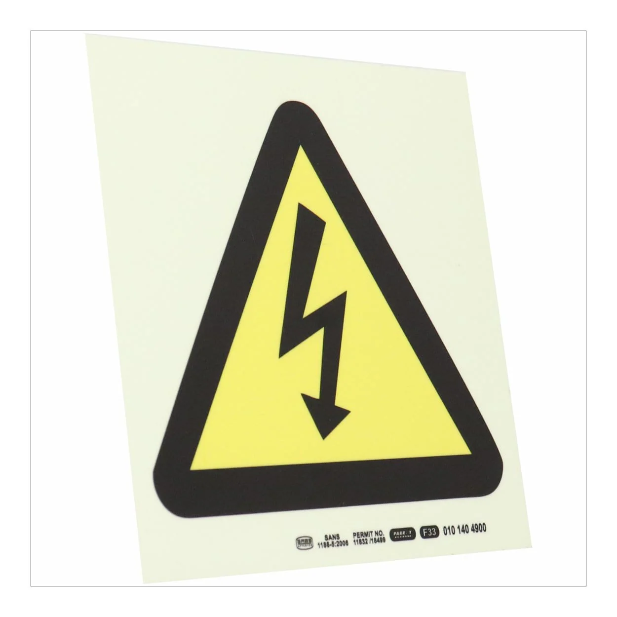 Parrot 190mm F33 Danger Electric Photoluminescent Safety Sign SNP19F33 - Image 2