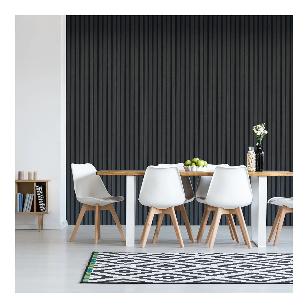 Parrot 600x2400mm Slatted Wall Panel Black Wood AP0624BW - Image 2
