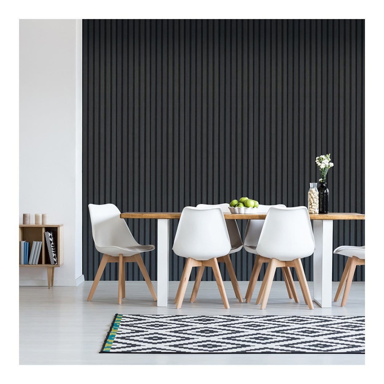 Parrot 600x2400mm Slatted Wall Panel Black Wood AP0624BW - Image 3