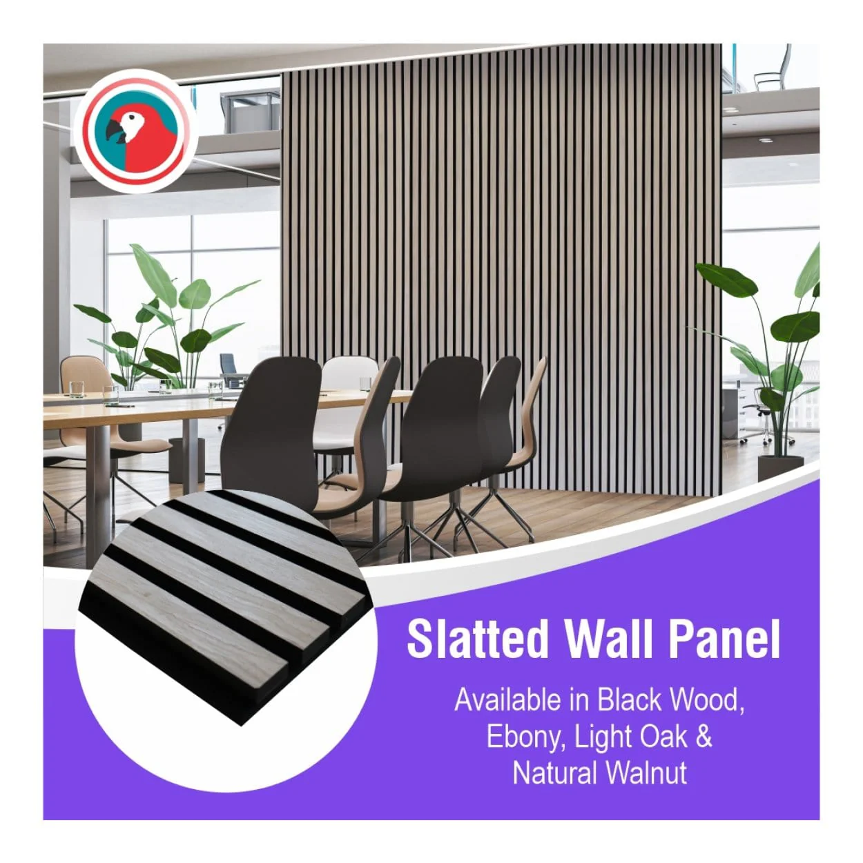Parrot 600x2400mm Slatted Wall Panel Light Oak AP0624LO - Image 6
