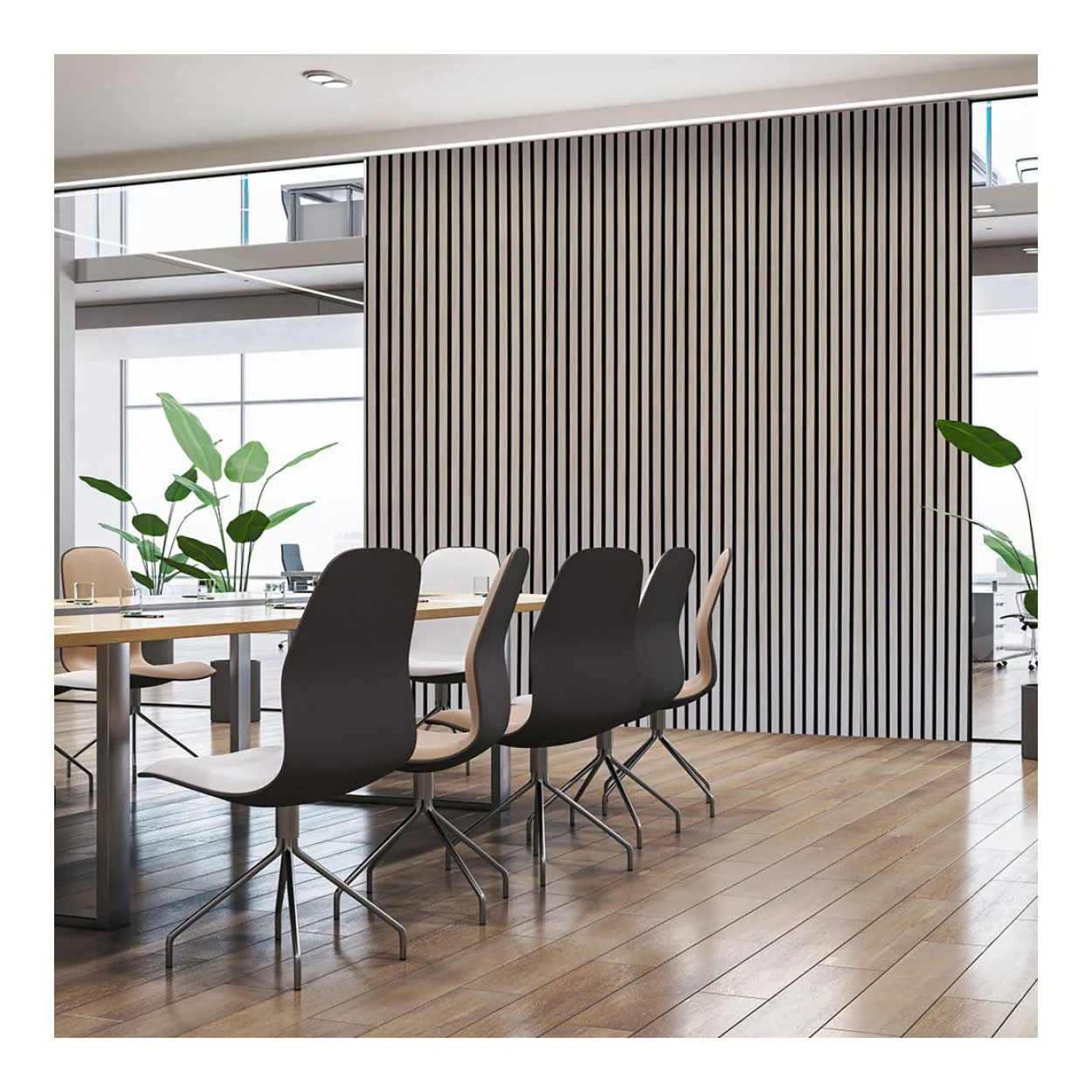 Parrot 600x2400mm Slatted Wall Panel Light Oak AP0624LO - Image 8