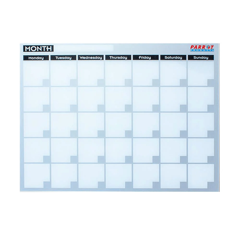 Parrot Cast Acrylic Monthly Planner Cast Acrylic 600x450mm BD7126