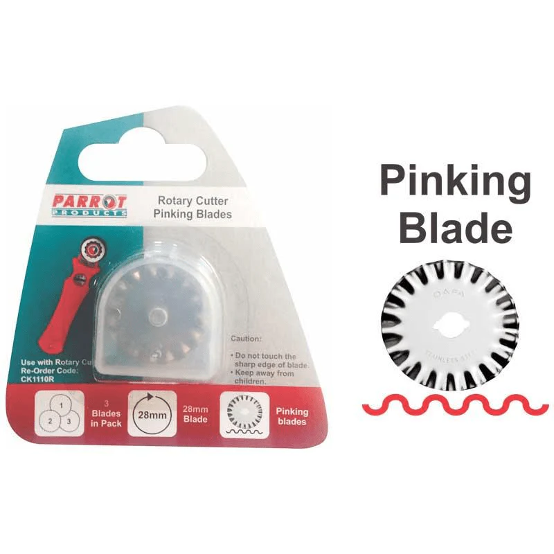 Parrot Craft Knife Rotary Blades 28mm Pinking CK1113