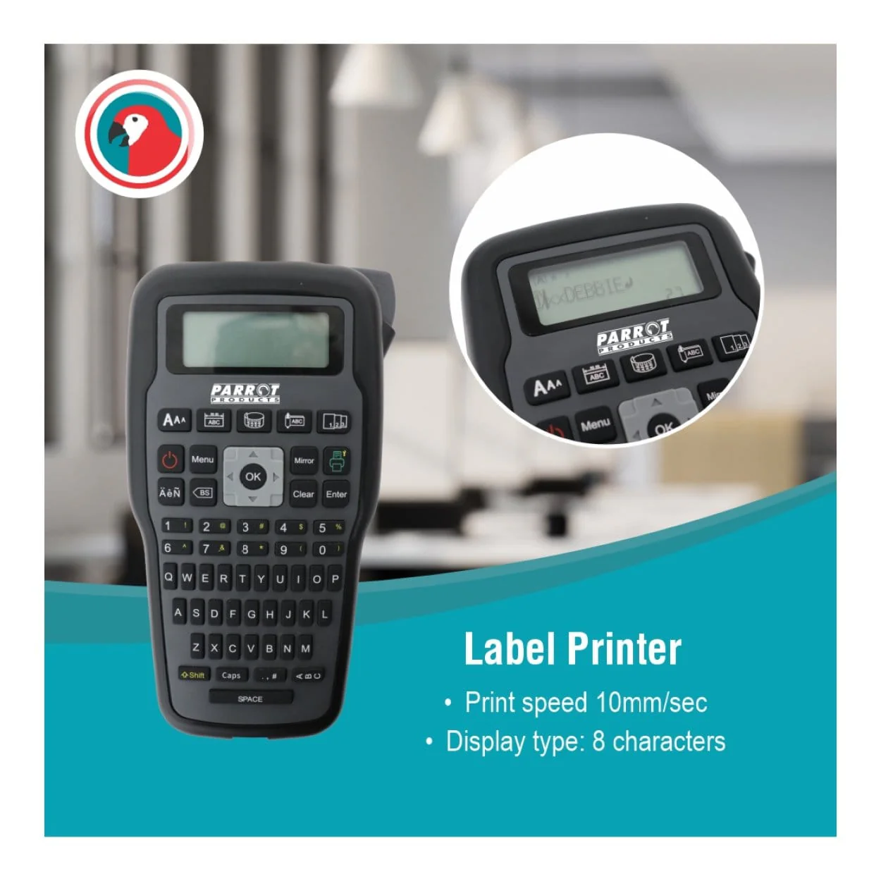 Parrot E1000Pro Portable Label Printer Black - Image 6