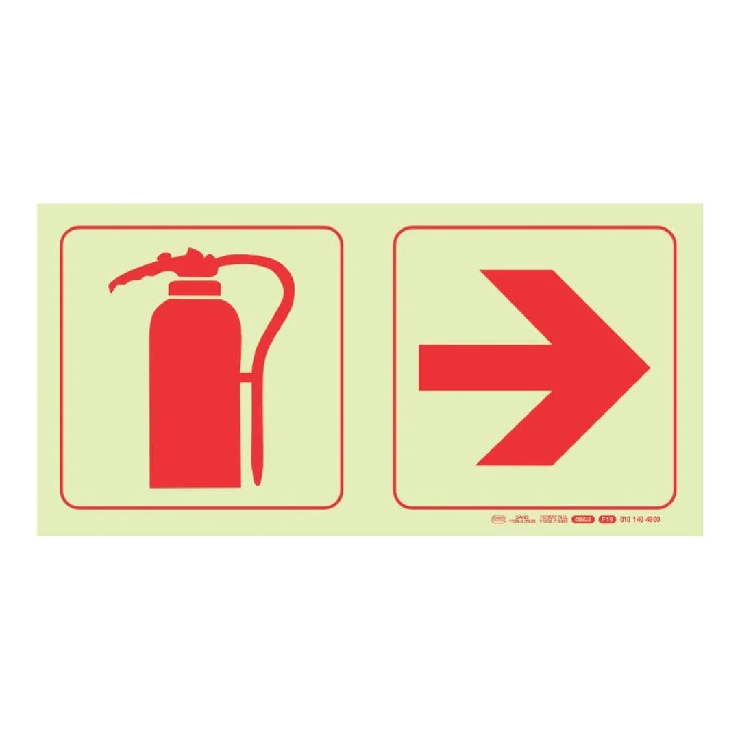 Parrot F19 Photoluminescent 190mm Safety Sign SNP19F19