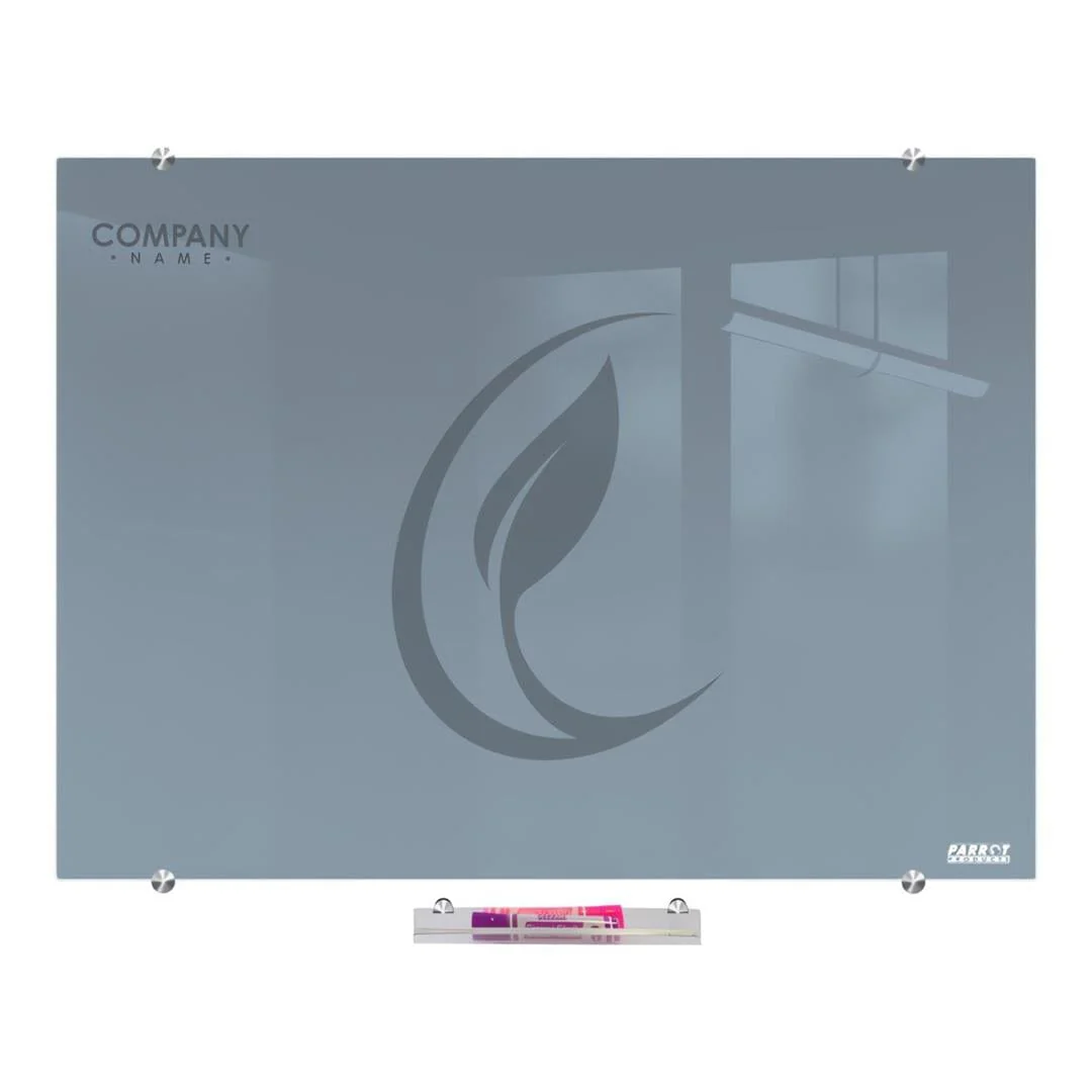 Parrot Glass Whiteboard Non-Magnetic Printed 1800x1200mm