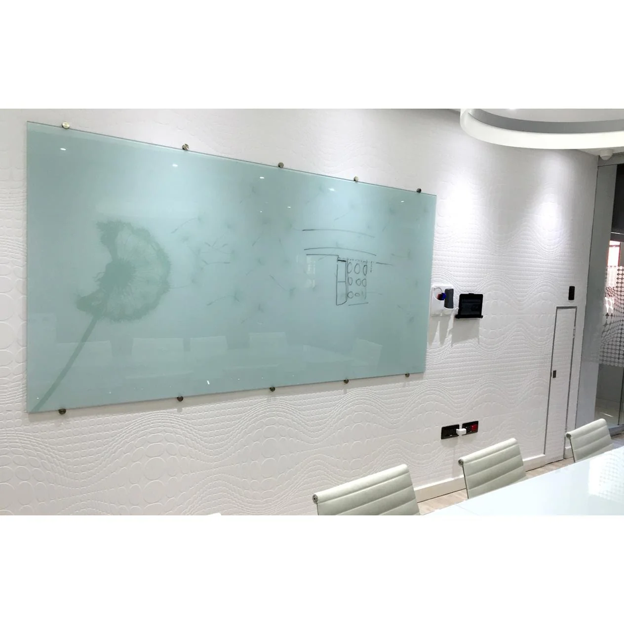 Parrot Glass Whiteboard Non-Magnetic Printed 2400x1200mm - Image 3