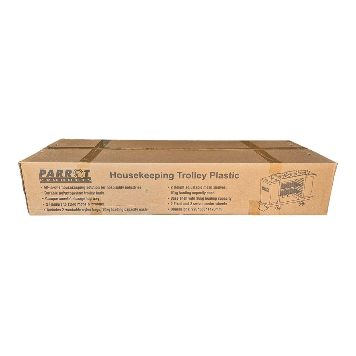 Parrot Janitorial Housekeeping Trolley Plastic JA0707 - Image 6
