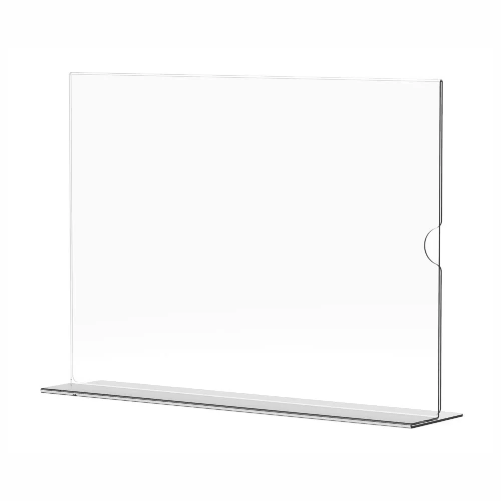 Parrot Menu Holder Acrylic Double Sided A5 Landscape 5-pack