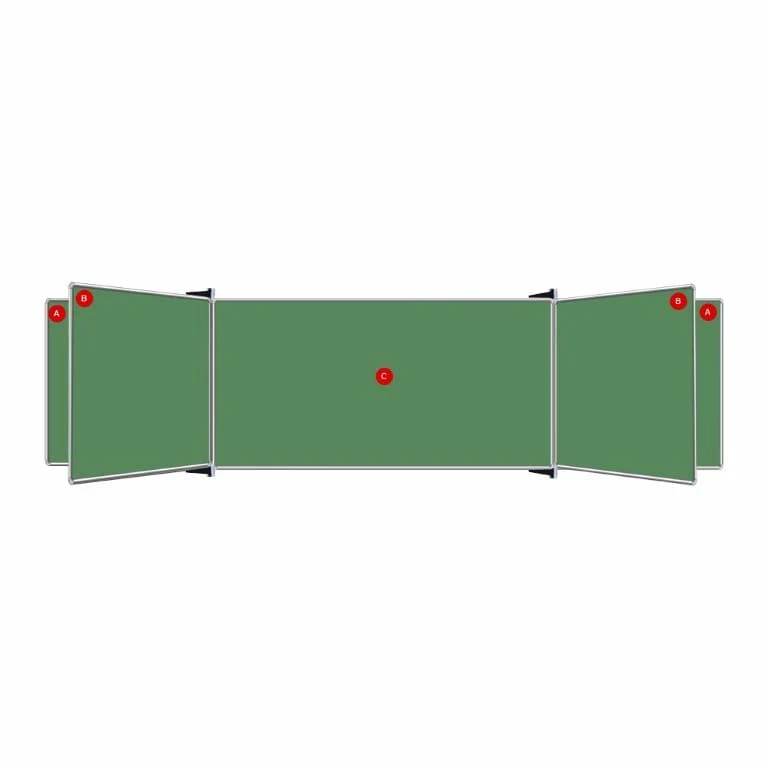 Parrot Non-Magnetic Educational Chalkboard 2420x1220mm Centre Panel Option C ED9076 - Image 2