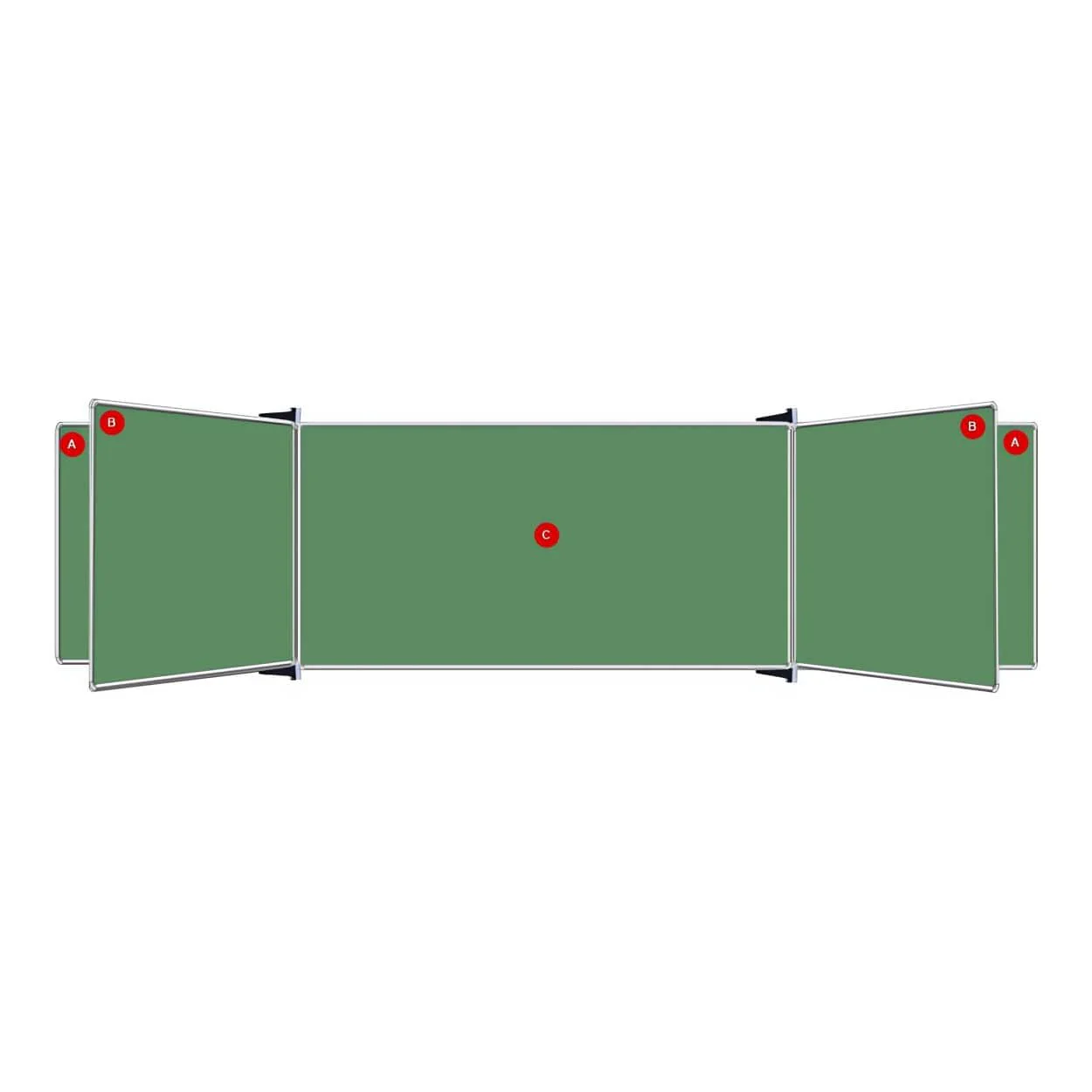 Parrot Non-Magnetic Educational Chalkboard 2420x1220mm Centre Panel Option C ED9076 - Image 3