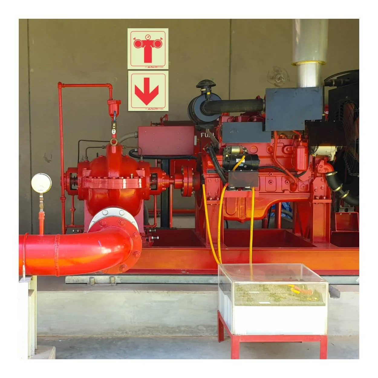 Parrot Photoluminescent 190mm Fire Pump Connection Safety Sign-F49 SNP19F49 - Image 2