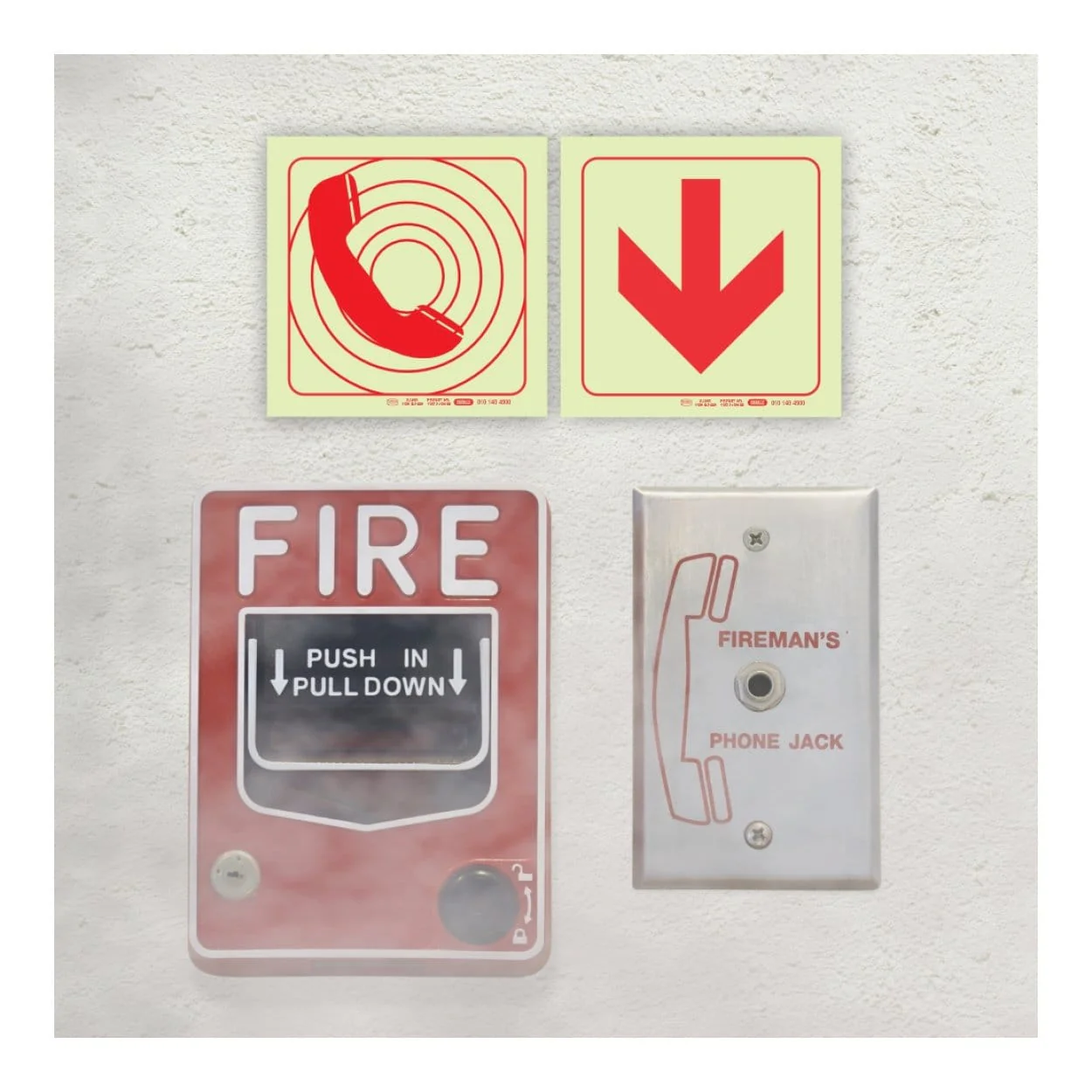 Parrot Photoluminescent 190mm Firemans Telephone Safety Sign-F48 SNP19F48 - Image 2