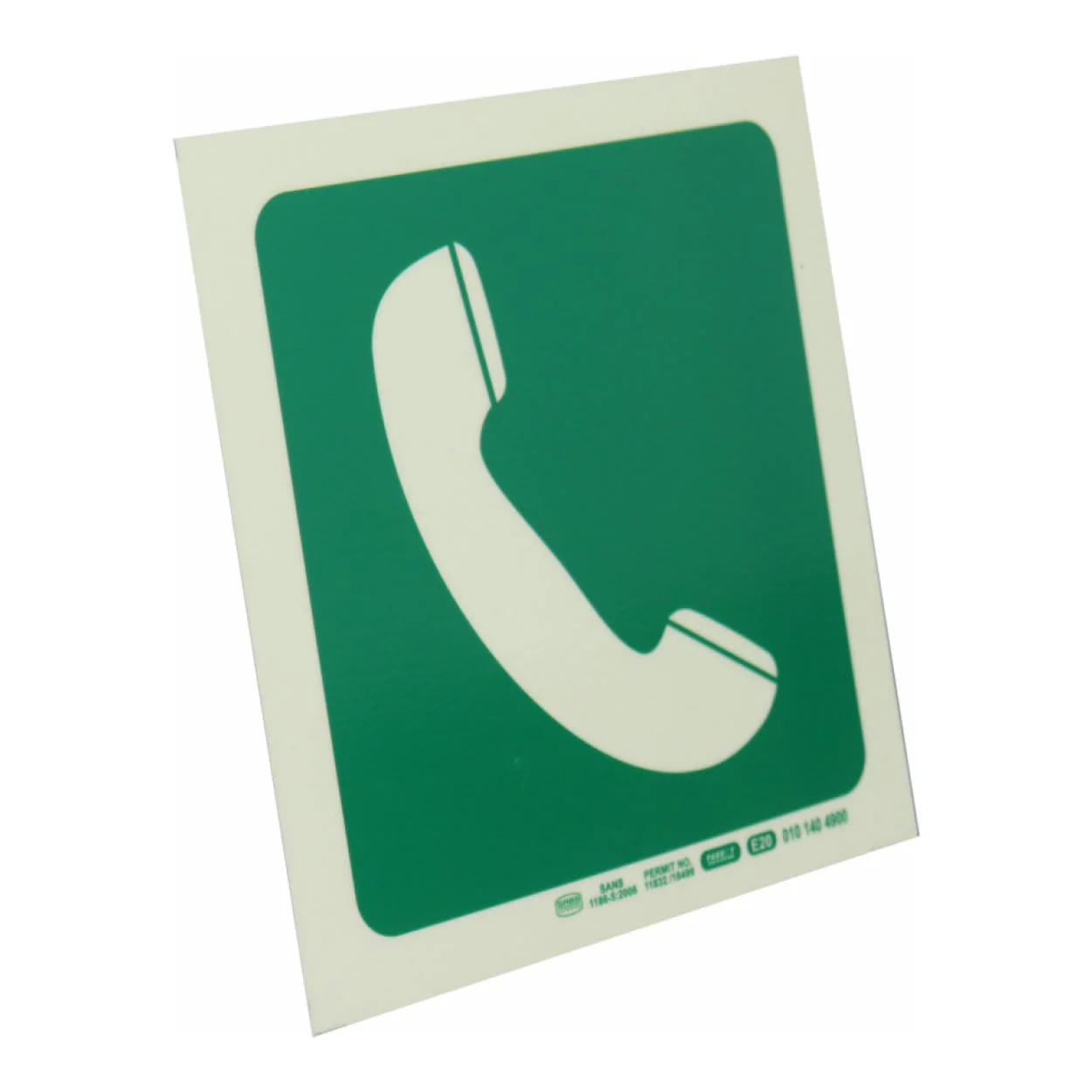 Parrot Photoluminescent 190mm Safety Sign E20 Telephone SNP19E20 - Image 3