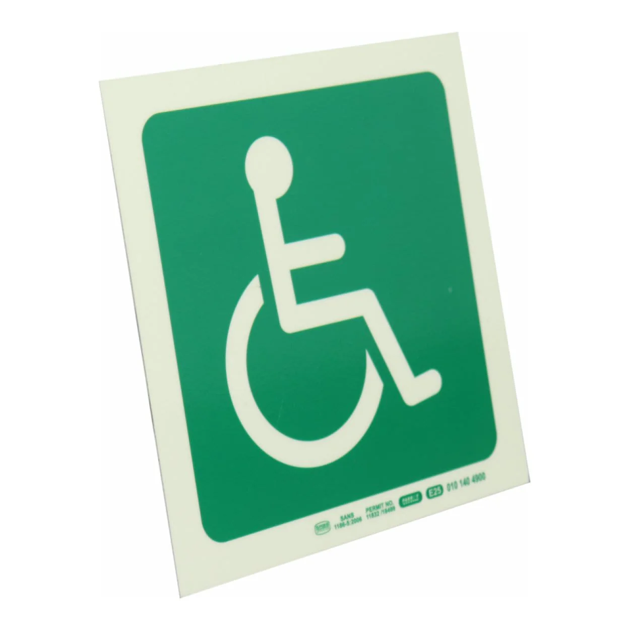 Parrot Photoluminescent 190mm Safety Sign E25 Paraplegic Symbol SNP19E25 - Image 3