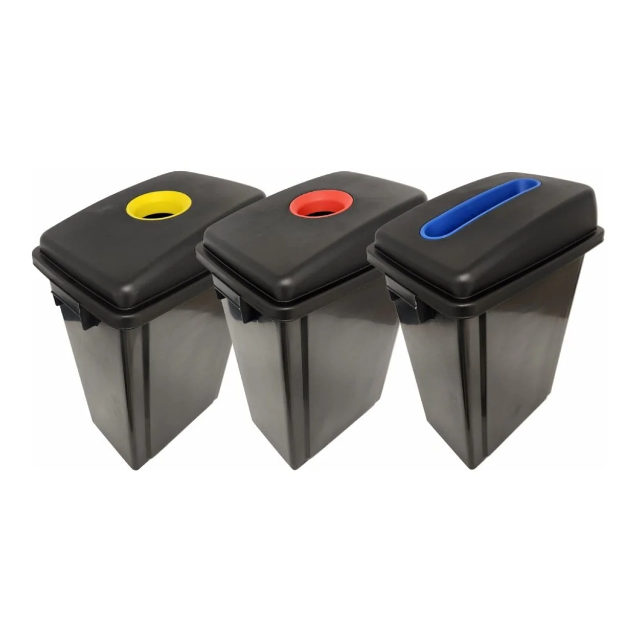 Parrot Plastic Janitorial Bin Recycling Set 3-piece Plastic JA0805 - Image 5