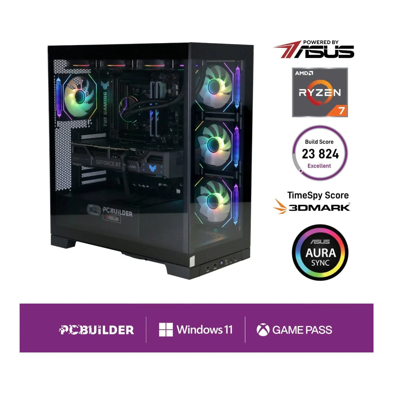 PCBuilder ARCHON Gaming Desktop PC AMD Ryzen 7 7800X3D 1TB SSD 32GB RAM GeForce RTX 5070 Ti Win 11 Home - Image 11