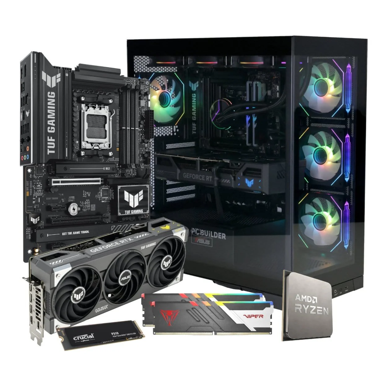 PCBuilder ARCHON Gaming Desktop PC AMD Ryzen 7 7800X3D 1TB SSD 32GB RAM GeForce RTX 5070 Ti Win 11 Home - Image 2