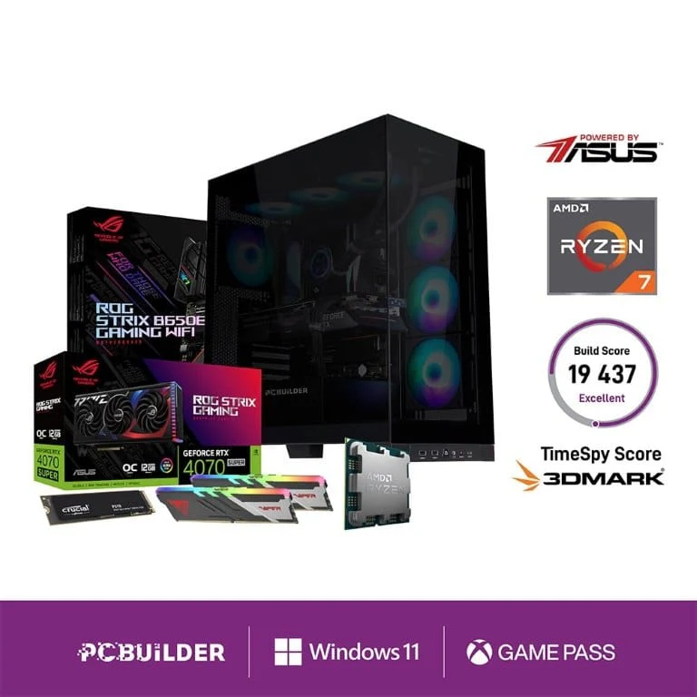 PCBuilder ARCHON Gaming Desktop PC - AMD Ryzen 7 7800X3D 2TB SSD 32GB RAM GeForce RTX 4070 Win 11 Home - Image 11