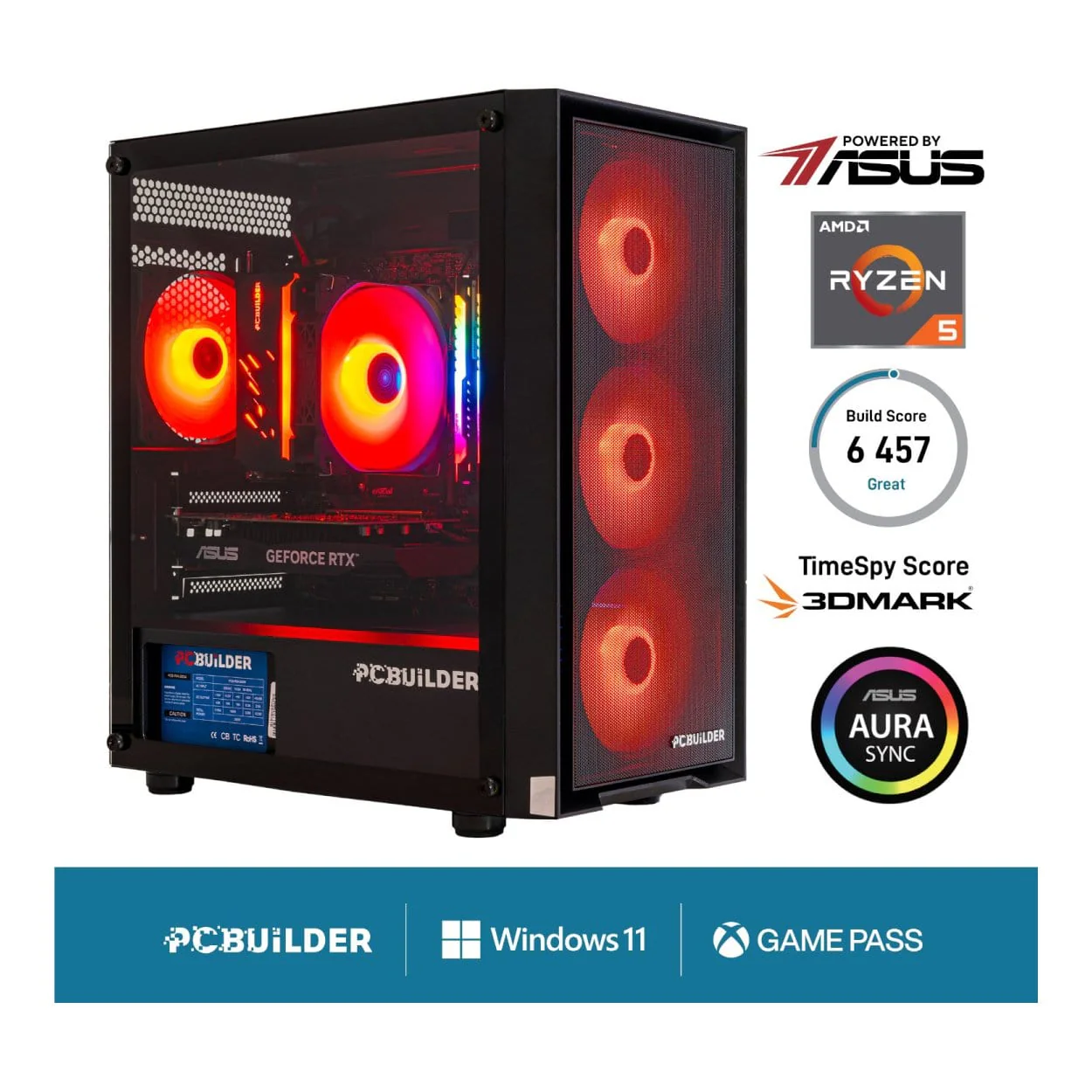 PCBuilder SENTINEL Gaming Desktop PC - AMD Ryzen 5 5600X 1TB SSD 16GB RAM RTX 3050 Win 11 Home - Image 9