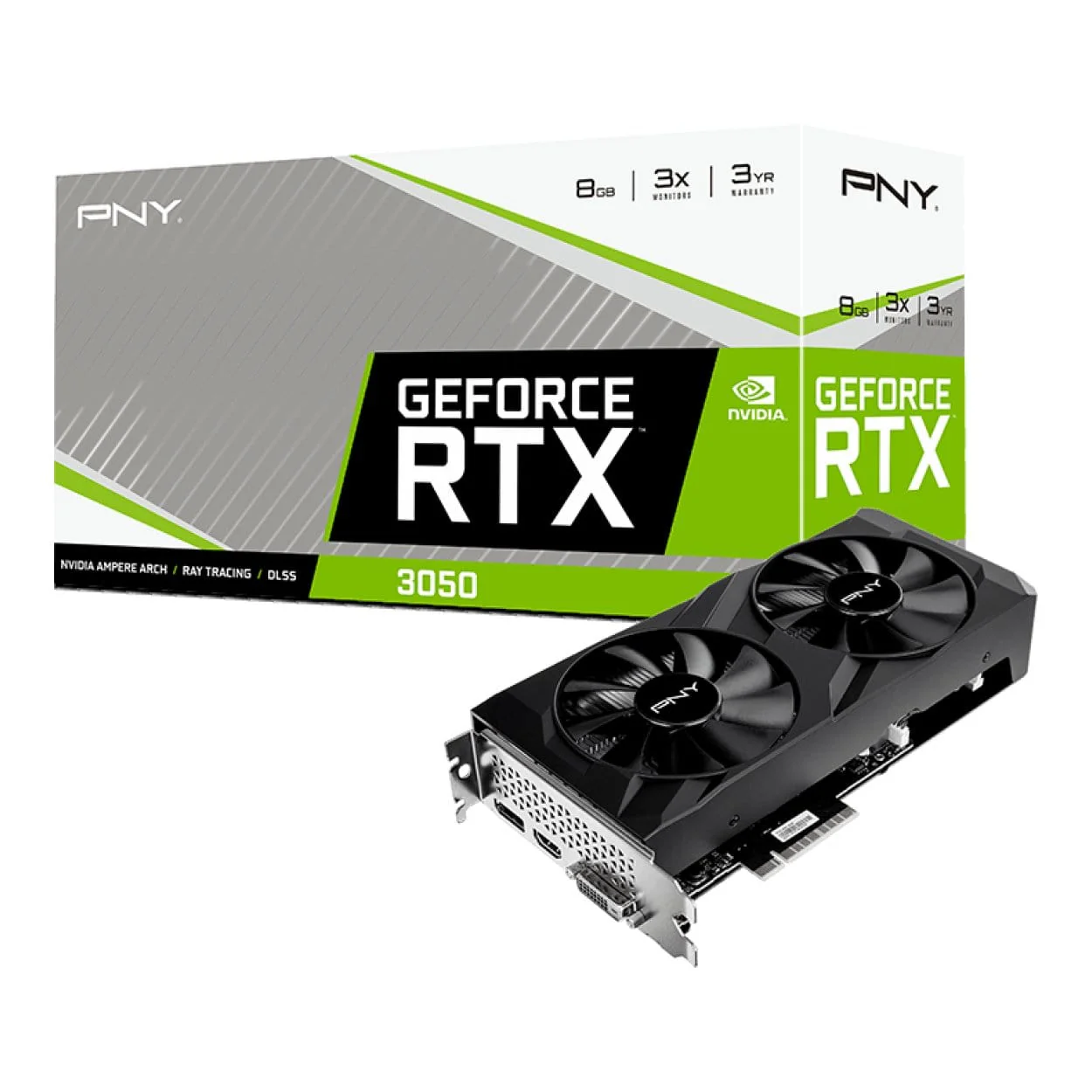 PNY GeForce RTX 3050 8GB GDDR6 VERTO Dual Fan Graphics Card VCG30518DFBPB1 - Image 8