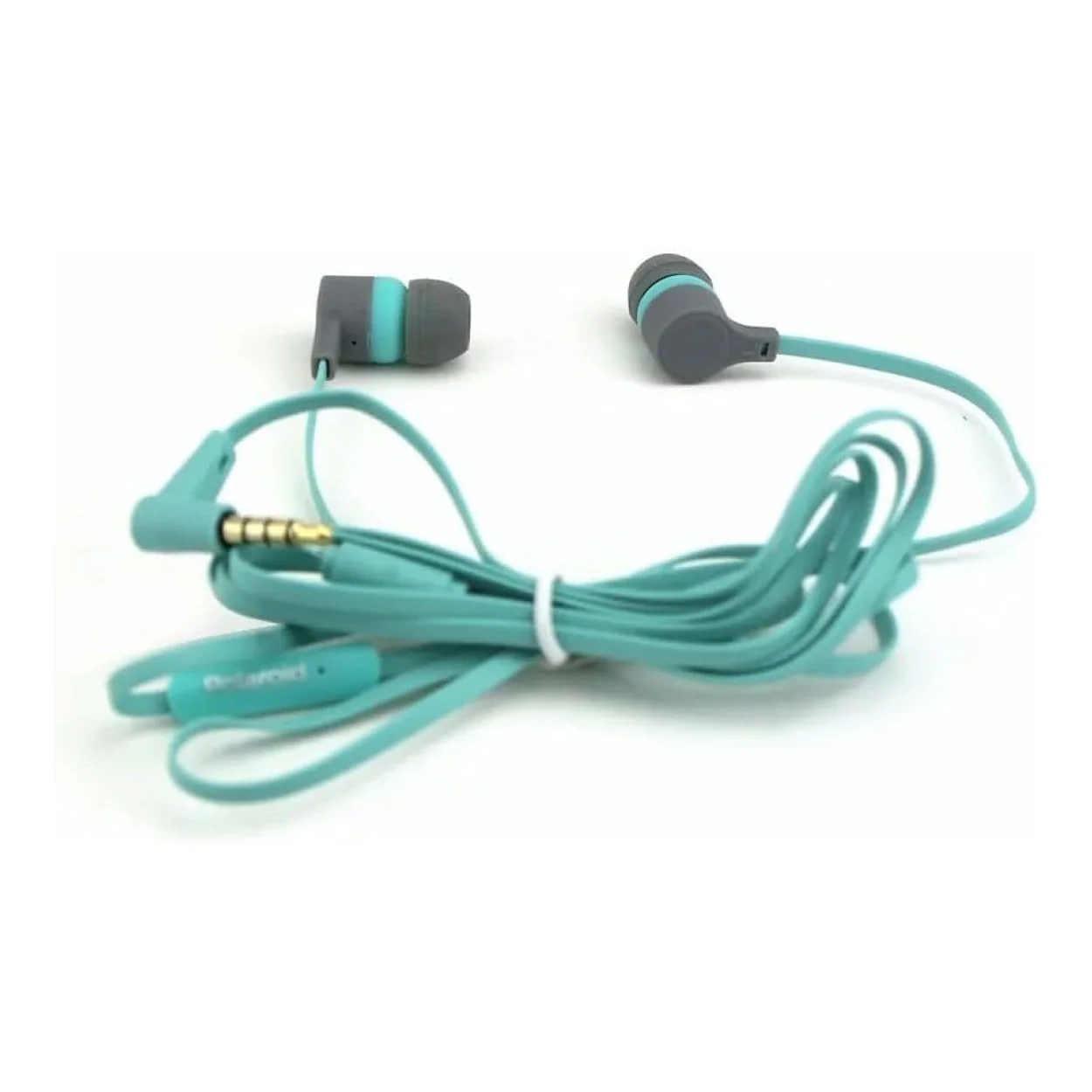 Polaroid PEP219TG Tangle Free Wired Earbuds Turquoise - Image 2