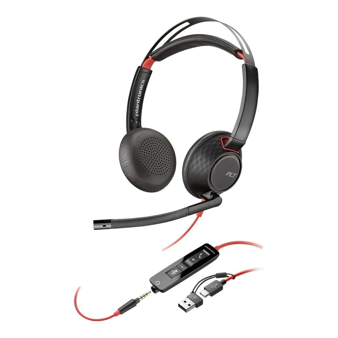 Poly Blackwire 5210 Monaural Wired Headset Black 8X230A6