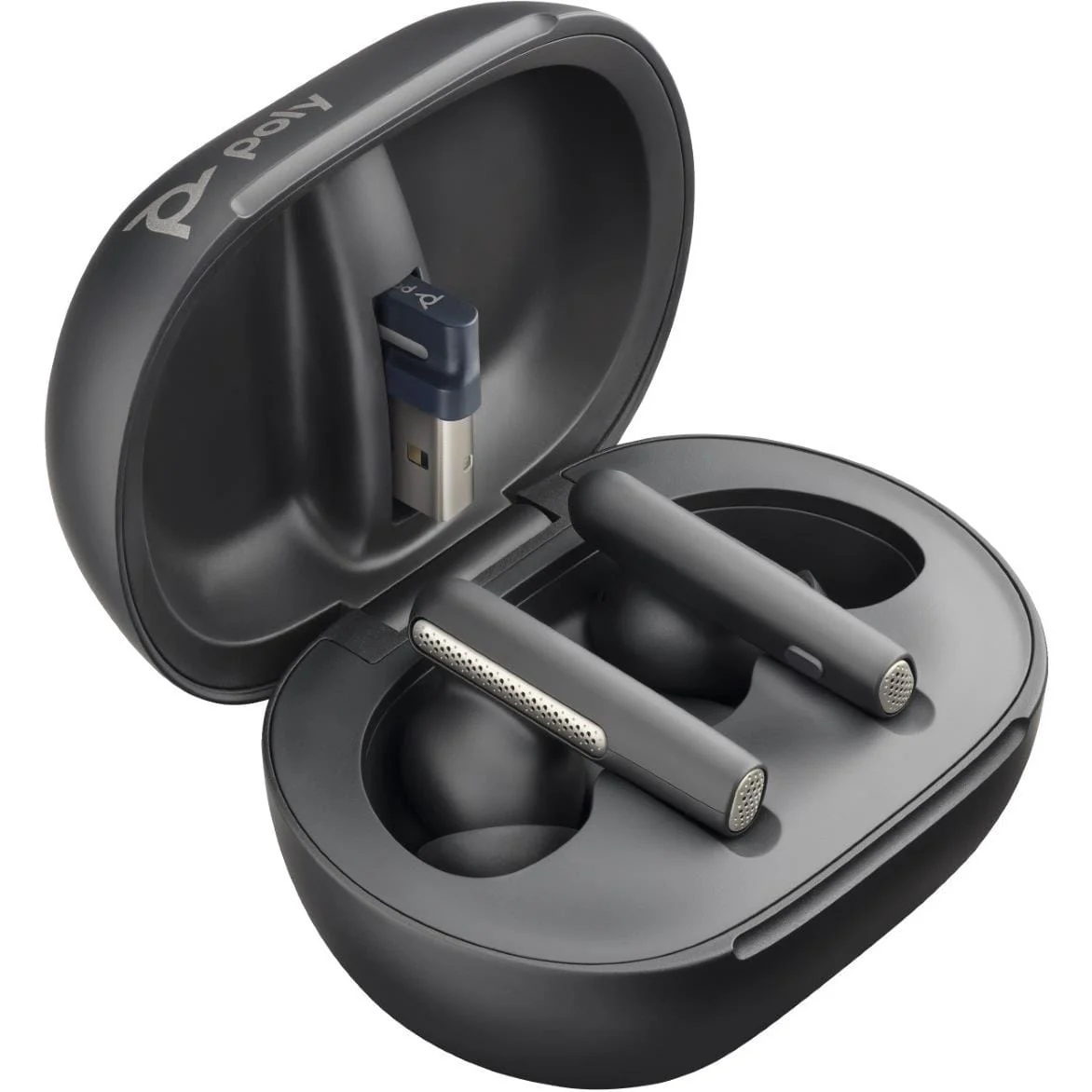 Poly Voyager Free 60+ UC Earbuds with BT700 USB-A Adapter - Carbon Black 7Y8G3AA - Image 3