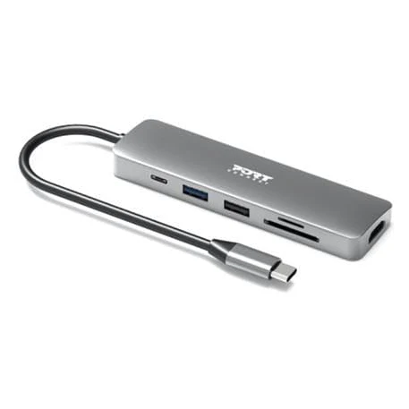 Port Designs 100W 4K USB-C 5 Devices Mobile Docking Station Silver 900162 - Image 4