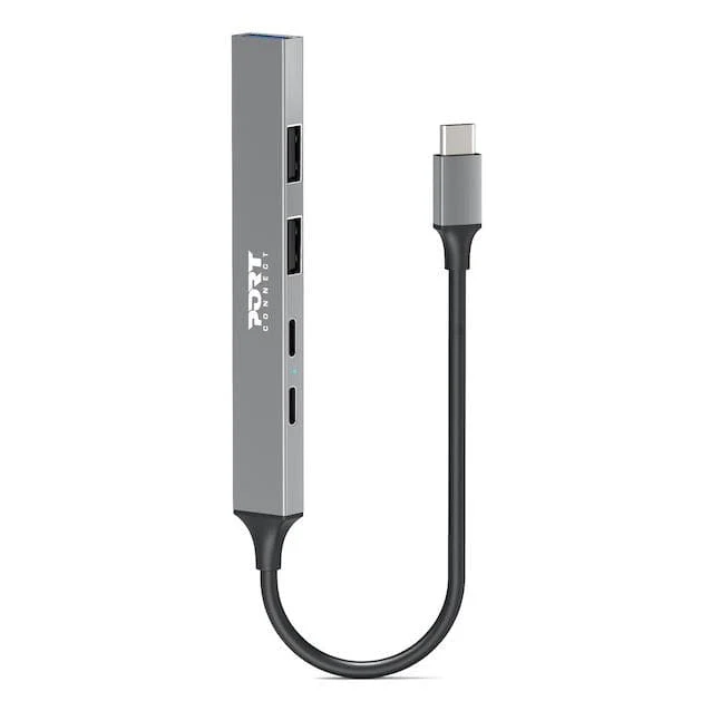 Port Designs 100W 5Gbps 4-port Multi USB-C Hub Silver 900163 - Image 2