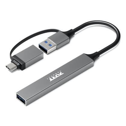 Port Designs 4-ports 480 Mbps Slim Multi USB Hub Silver 900160 - Image 4